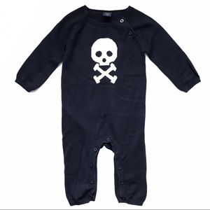 Gap Skull Soft Knit Navy One-piece 6-12 Months